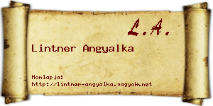 Lintner Angyalka névjegykártya
